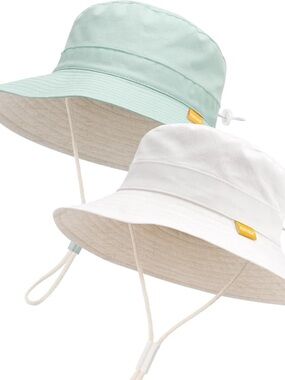 One FURTALK 2-5T 100% lined cotton toddler bucket hat light blue